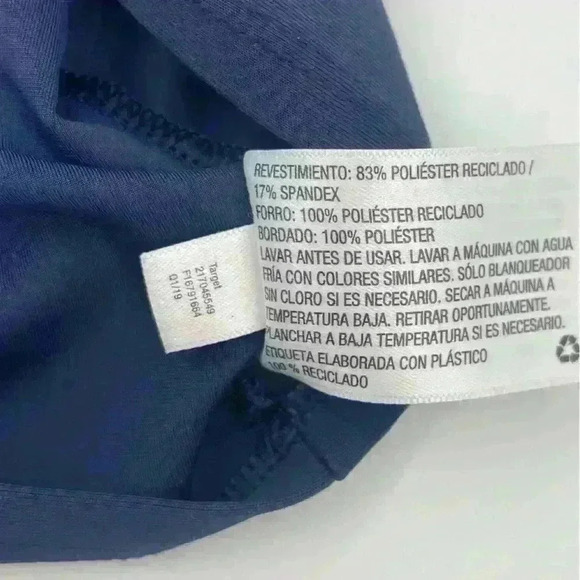 CAT & JACK Girl 5T Red/White/Blue Flutter Sleeve Swimsuit Top Embroidered - Picture 4 of 8